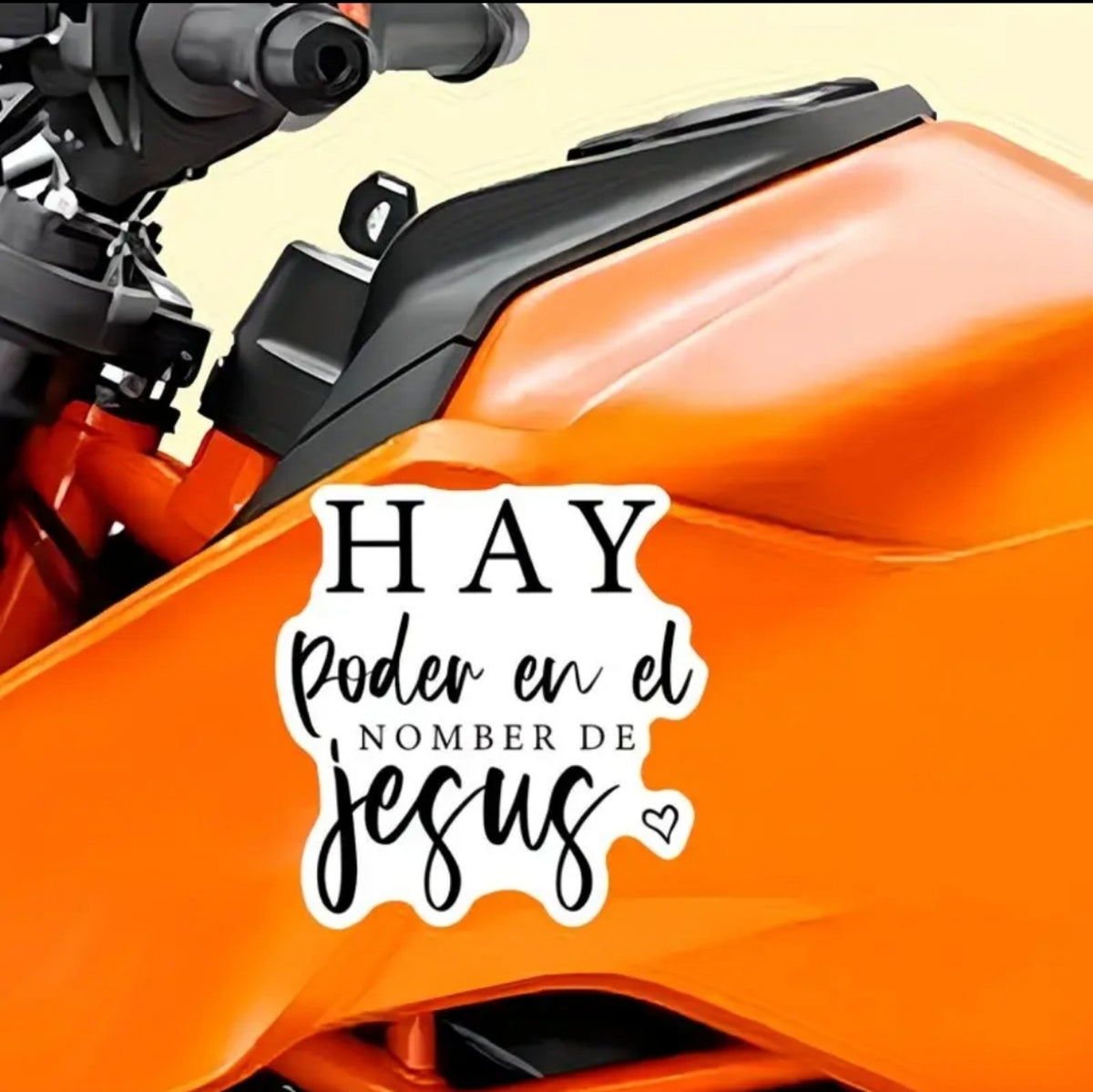 Pegatina Hay poder en el nombre de Jesús: ejemplo de uso