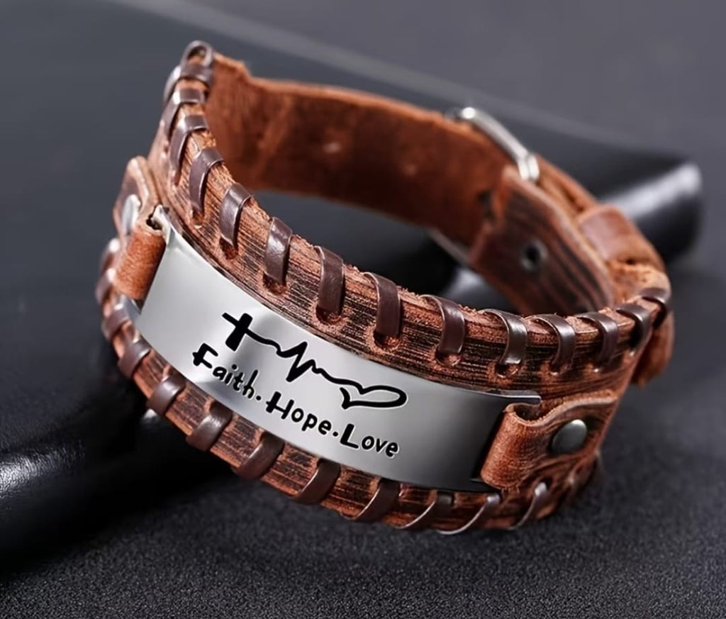 Pulsera Faith Hope Love — 1 Corintios 13