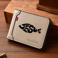 Billetera Ichthys “Jesús” – Cuero Sintético Premium ✝️✨