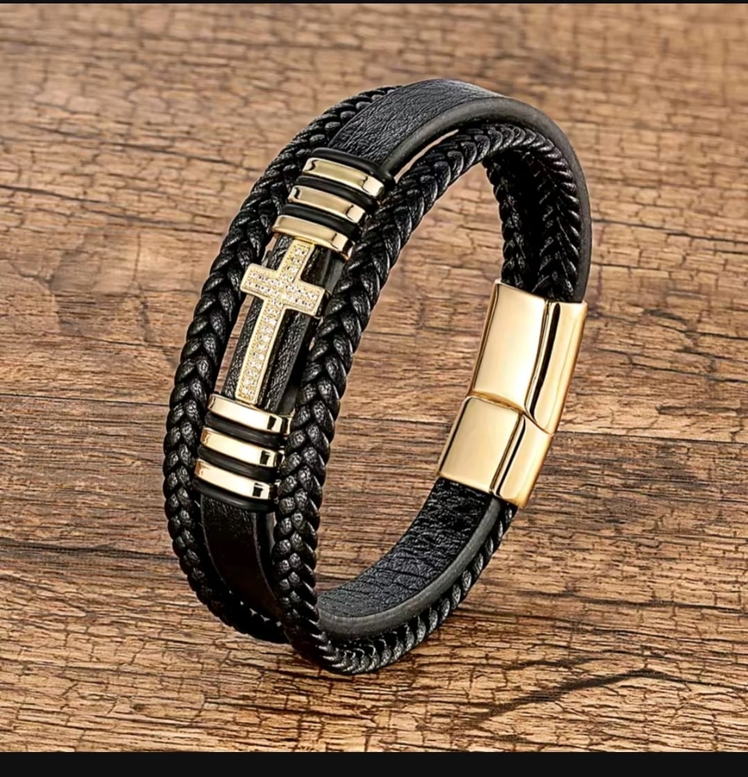 Pulsera Cruz con Strass — Melquisedec