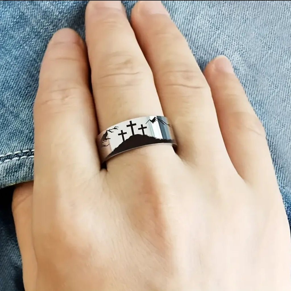 Anillo Calvario | Tres Cruces — La Victoria de Cristo