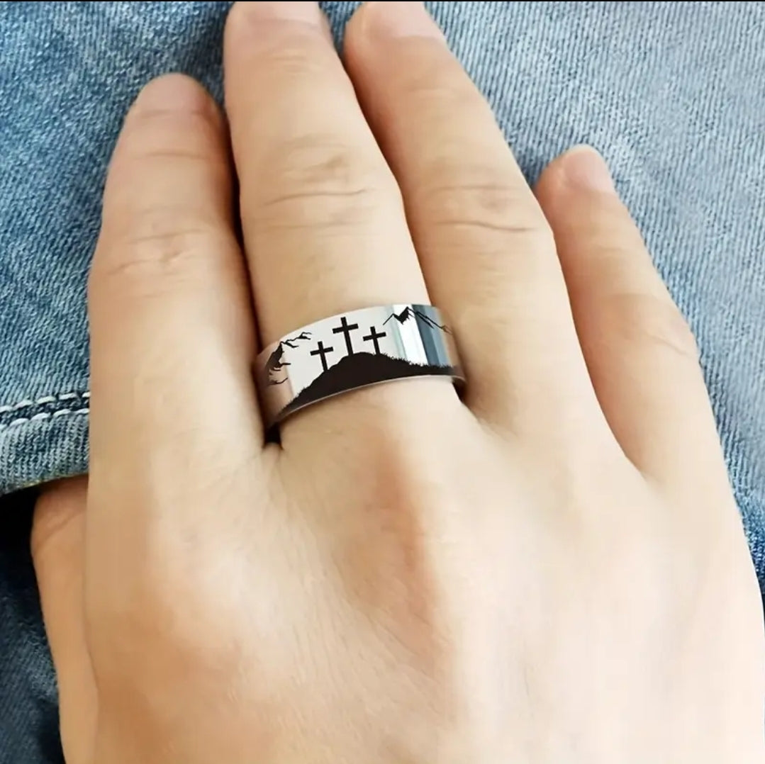 Anillo Calvario | Tres Cruces — La Victoria de Cristo