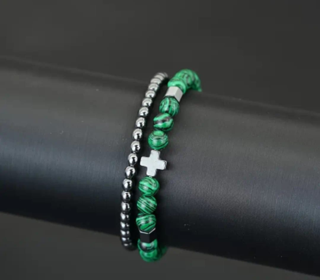 🖤 Pulsera Cristiana “Fuerza & Propósito” – Fe con estilo ✝️