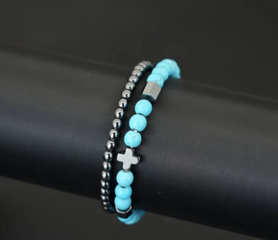 🖤 Pulsera Cristiana “Fuerza & Propósito” – Fe con estilo ✝️