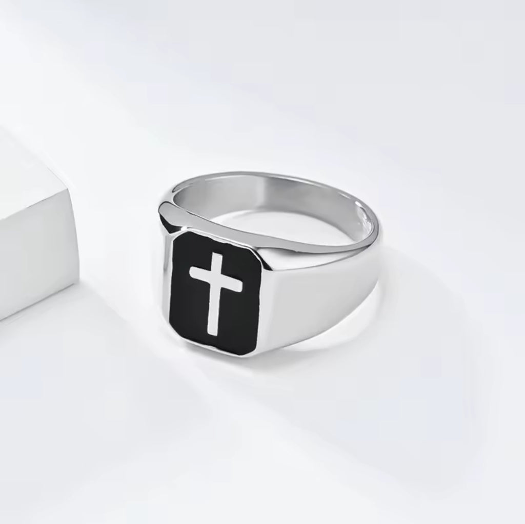Anillo Nehemías | Cruz Negra — Levántate y Reconstruye