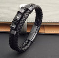Pulsera Cruz Cuero Trenzado — Matías