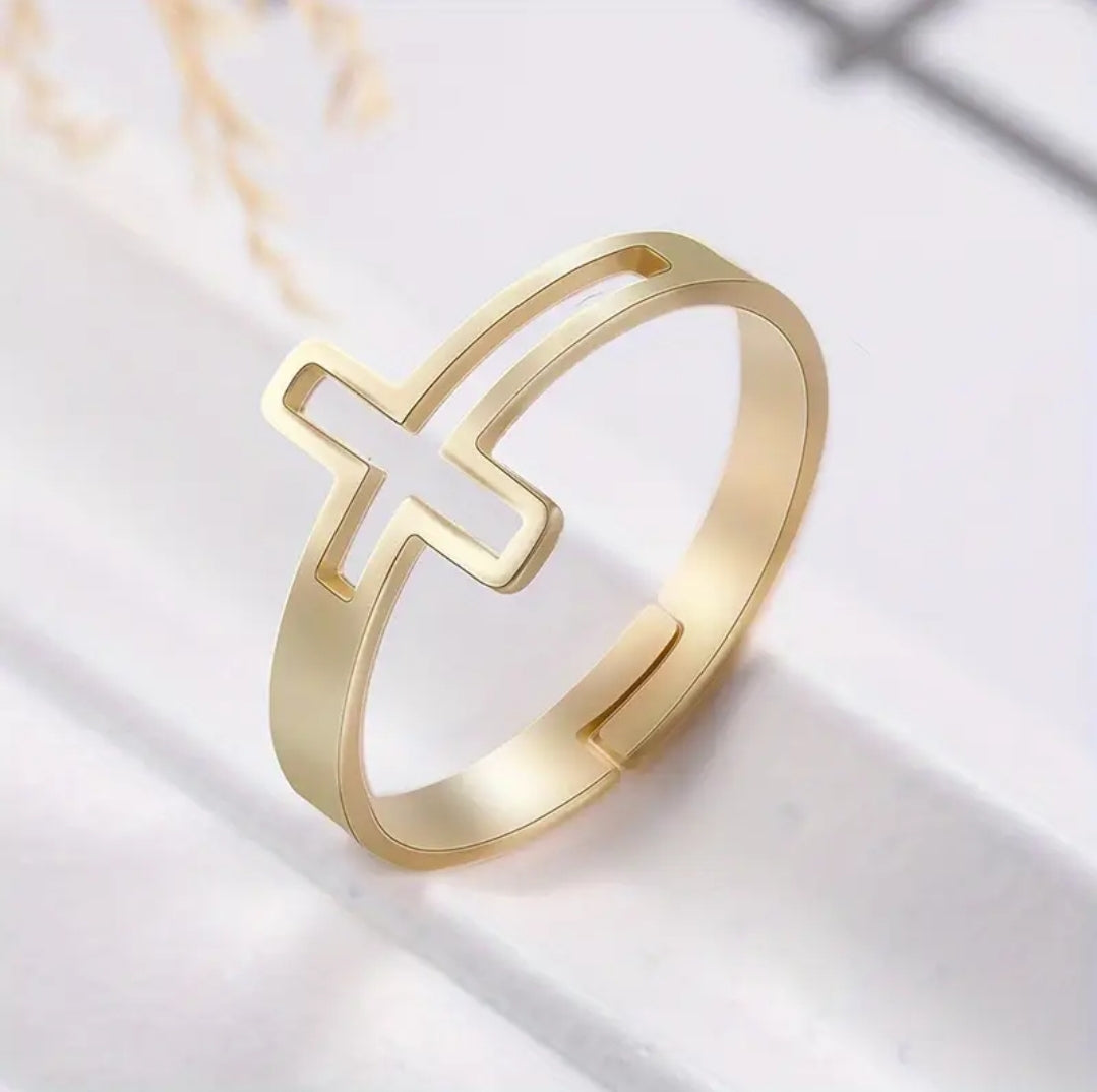 Anillo Magdala | Cruz Ajustable — Una Vida Restaurada