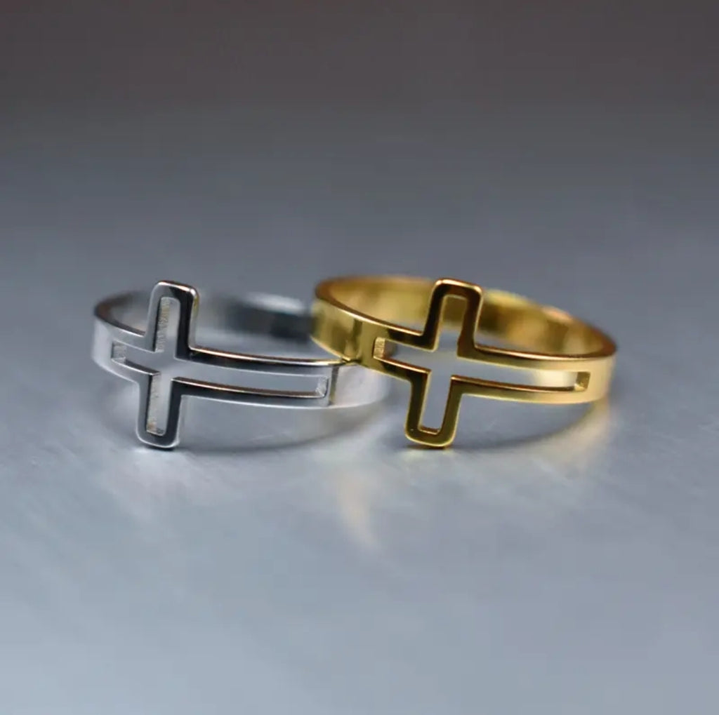 Anillo Magdala | Cruz Ajustable — Una Vida Restaurada