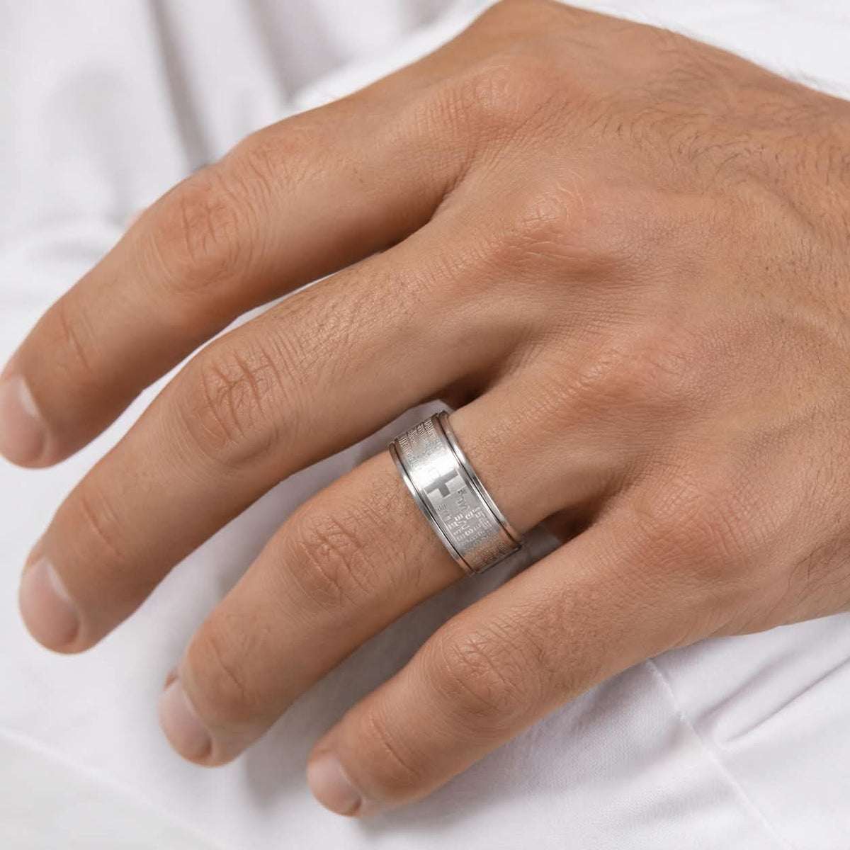 Anillo Selah | Cruz Antiestrés — Haz una Pausa y Confía