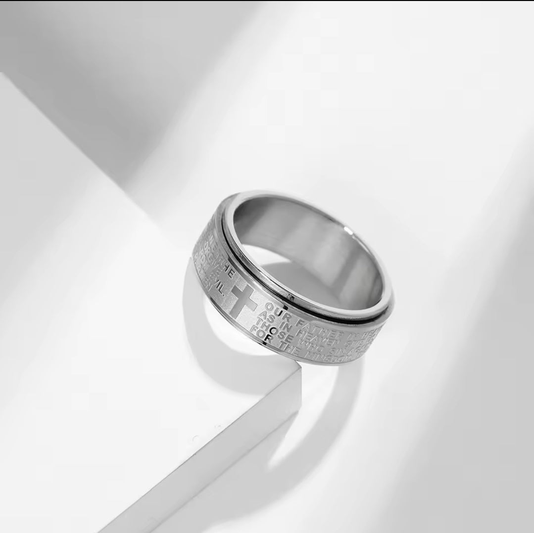 Anillo Selah | Cruz Antiestrés — Haz una Pausa y Confía