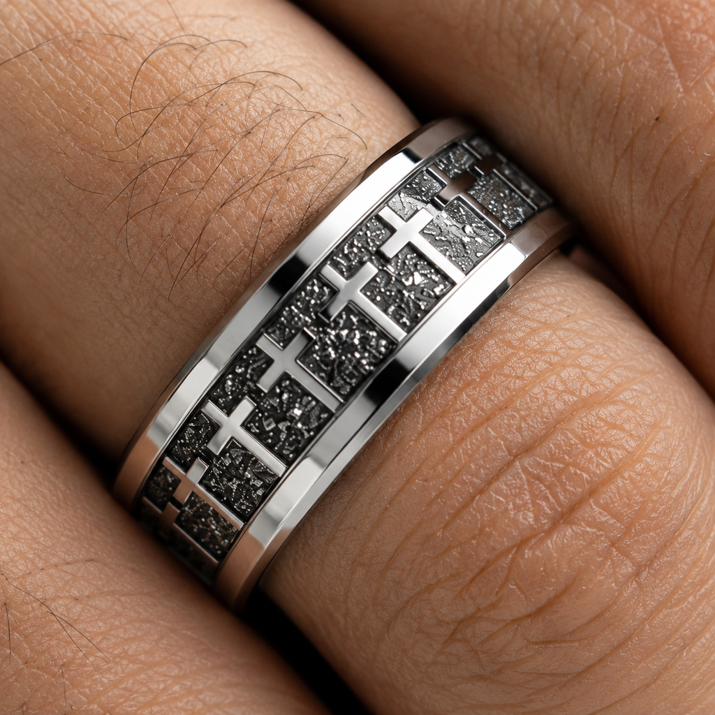 Anillo Emaús | Acero Inoxidable — Él Camina Contigo