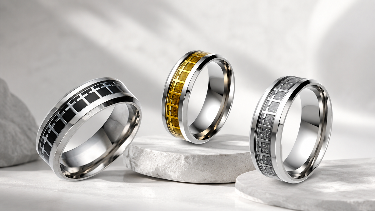 Anillo Emaús | Acero Inoxidable — Él Camina Contigo