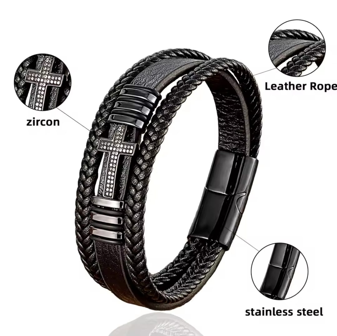 Pulsera Cruz con Strass — Melquisedec