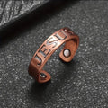 Anillo Magnético de Cobre “JESUS” – ajustable