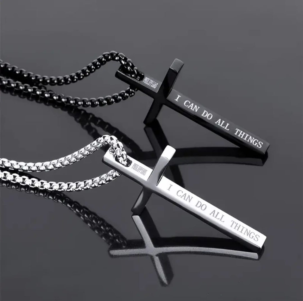 Collar Sóstenes | Cruz Premium Filipenses 4:13 — Todo lo Puedo en Cristo ✝️