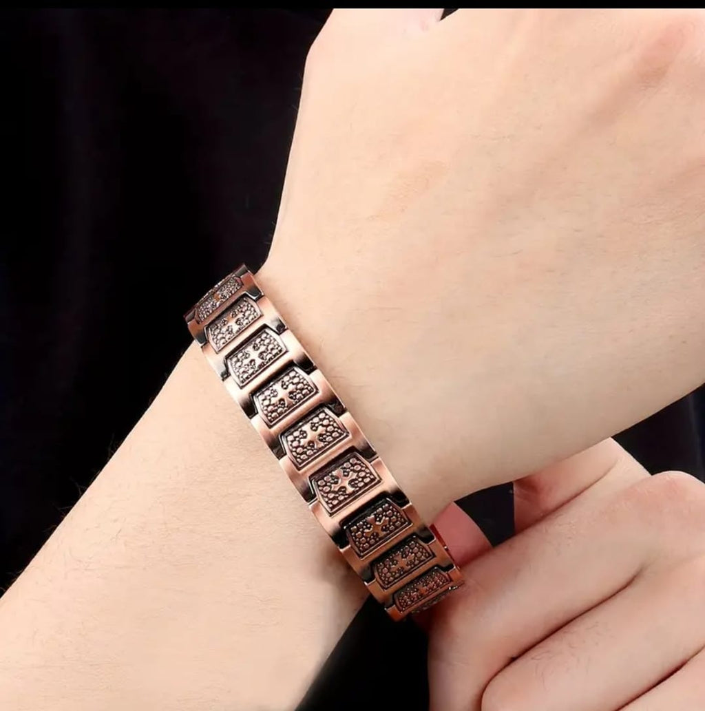 Pulsera Texturizada en Cobre