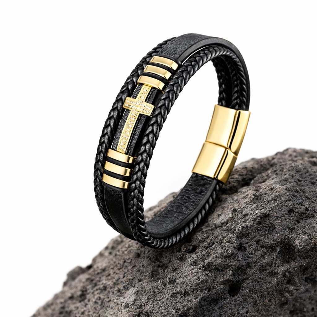Pulsera Cruz con Strass — Melquisedec