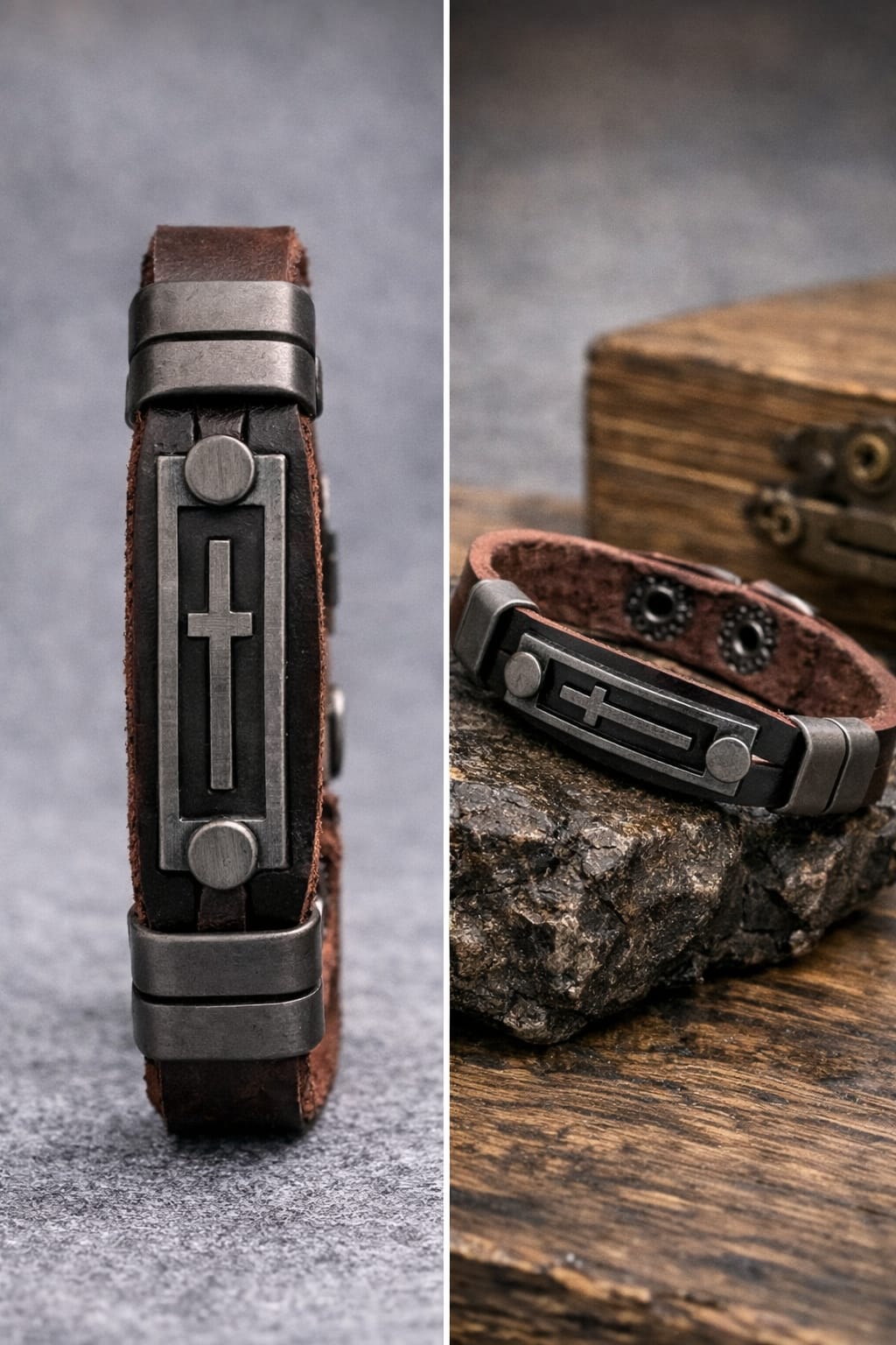 Pulsera Cuero Premium — Lucas