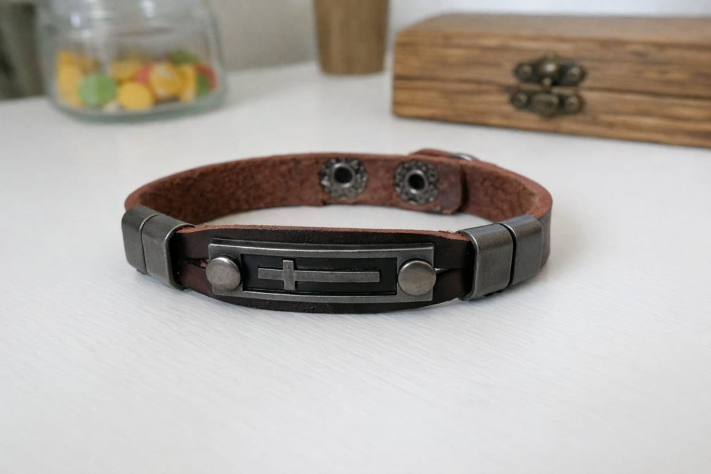Pulsera Cuero Premium — Lucas