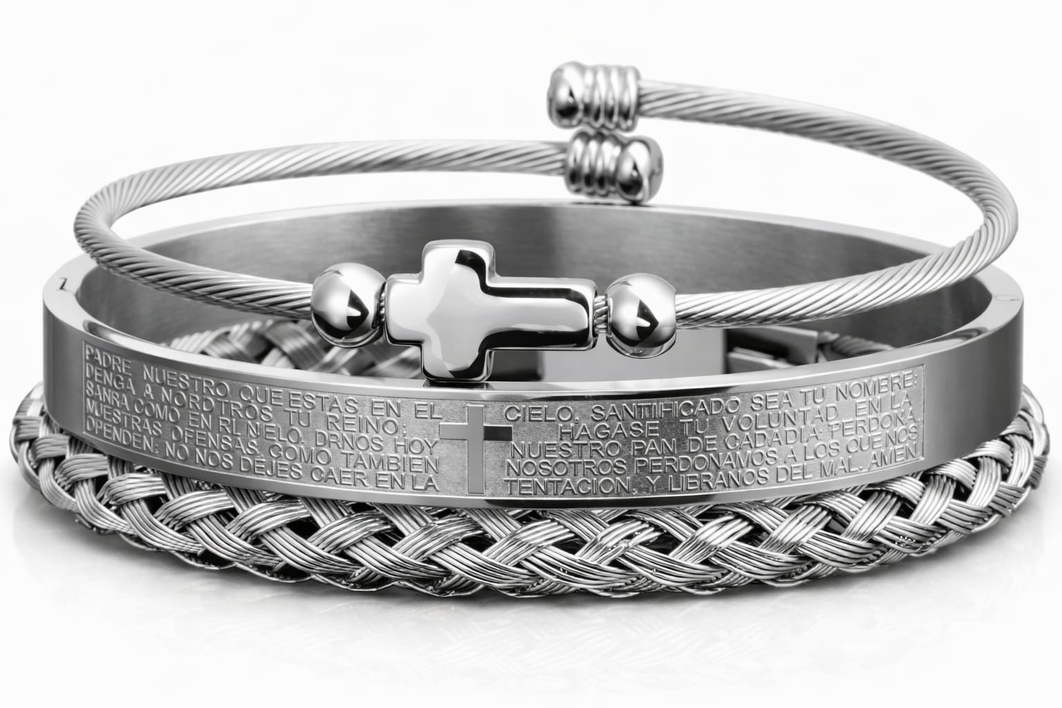 Set Pulseras Padre Nuestro — Colección Getsemaní
