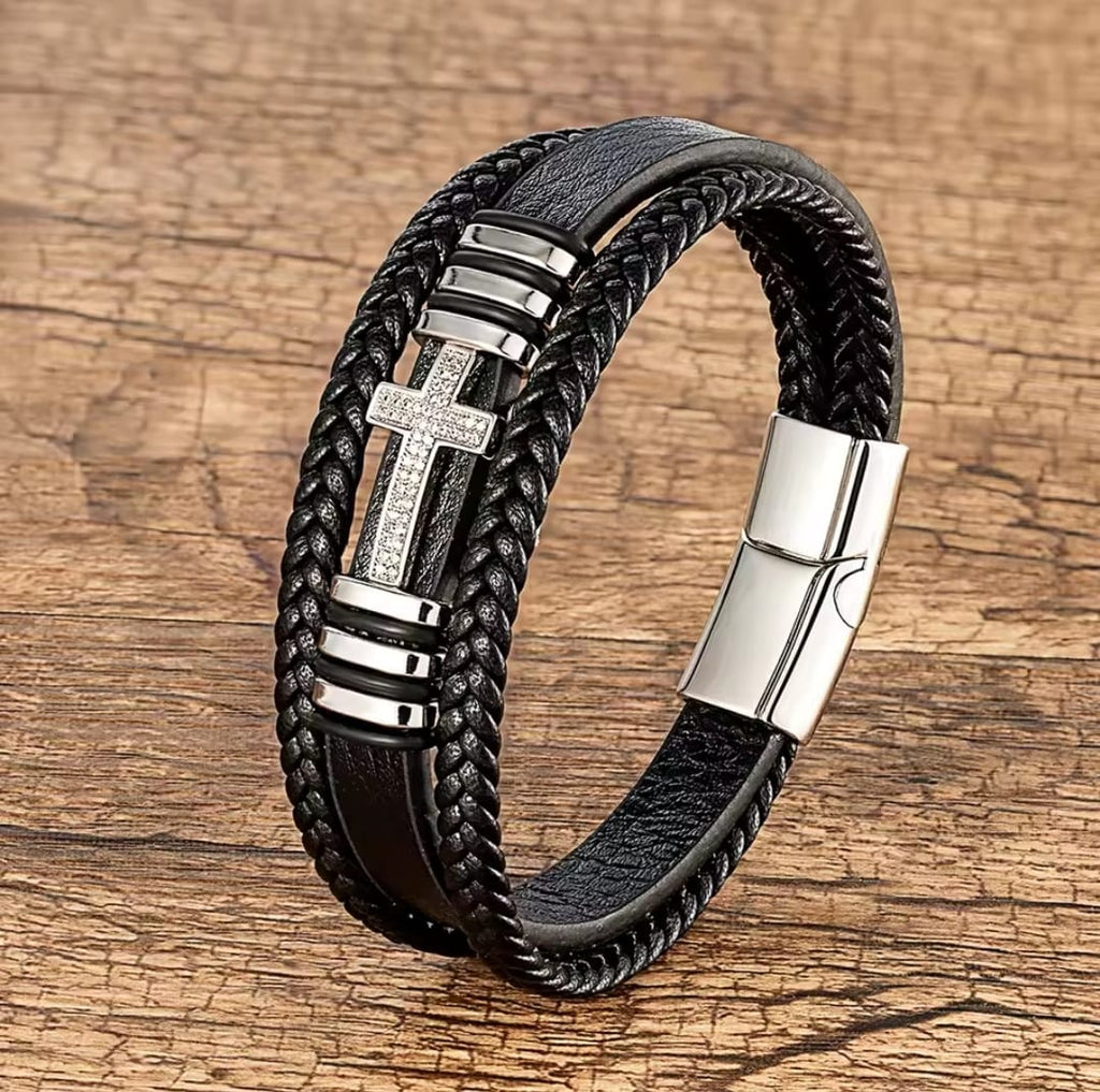 Pulsera Cruz con Strass — Melquisedec