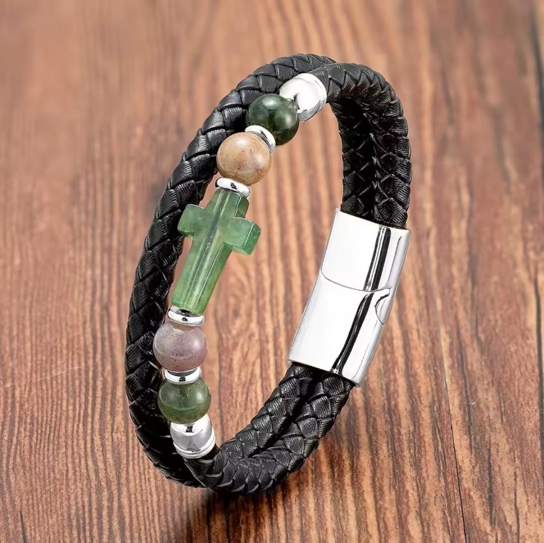 Pulsera Cuero Trenzado — Natanael