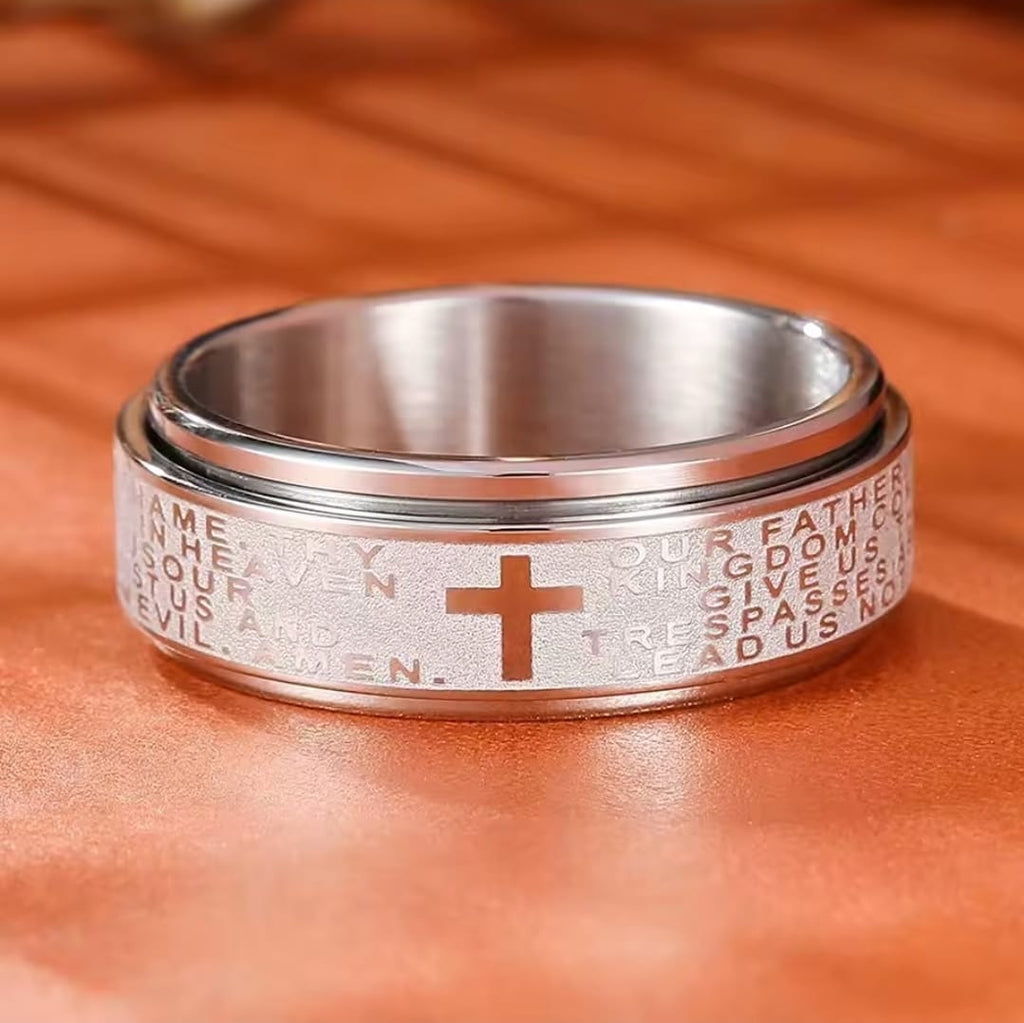 Anillo Selah | Cruz Antiestrés — Haz una Pausa y Confía