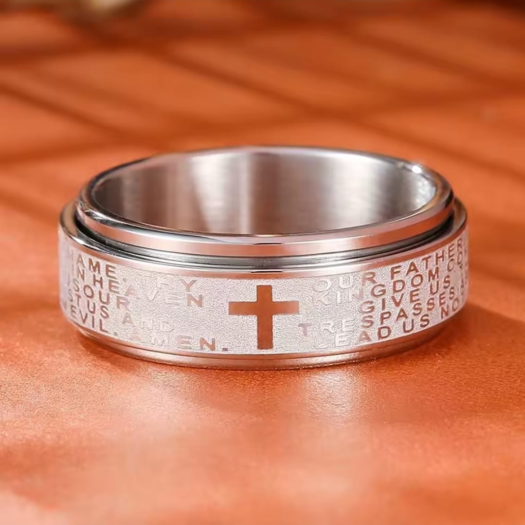 Anillo Selah | Cruz Antiestrés — Haz una Pausa y Confía