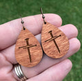 aros colgantes de madera