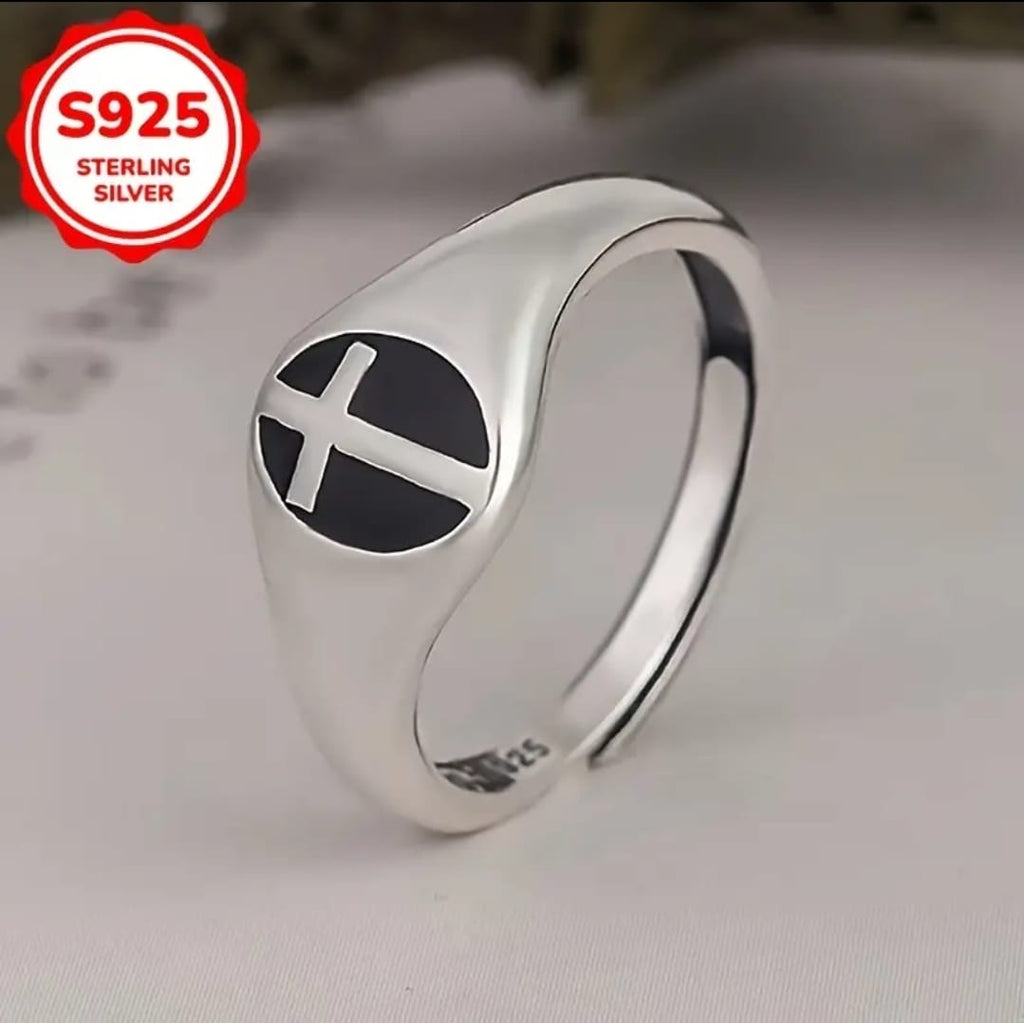 Anillo Esteban | Cruz Plata 925 — Firme Hasta el Final