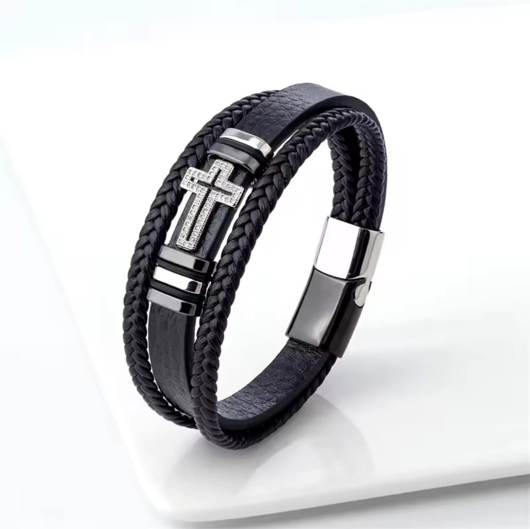 Pulsera Cruz con Strass — Melquisedec