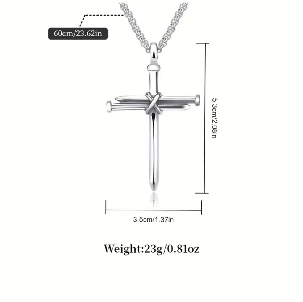 ✝️ Collar Cruz Aeterna – Acero Inoxidable Premium