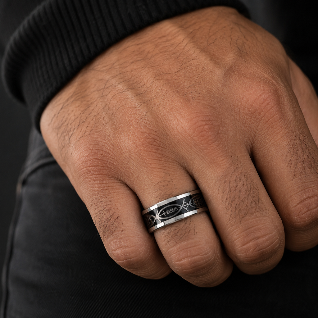 Anillo Moisés | Jesús y Cruz — Mirando al Salvador