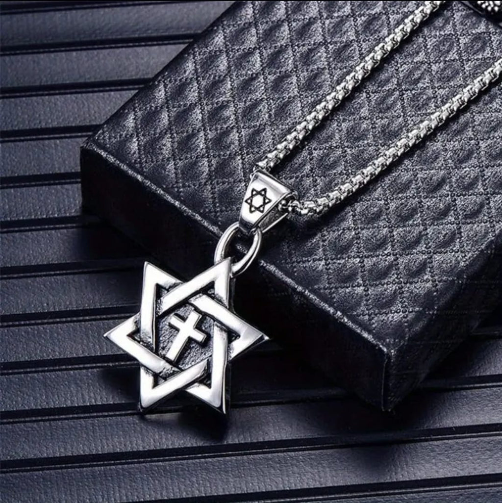 Collar Estrella y Cruz | Identidad Eterna
