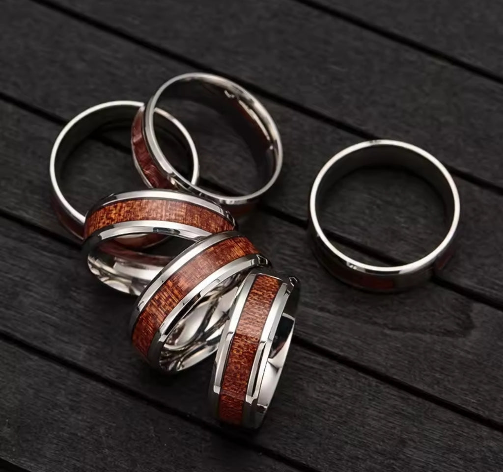 Anillo Antioquía | Acero, Madera y Cruz — Identidad en Cristo