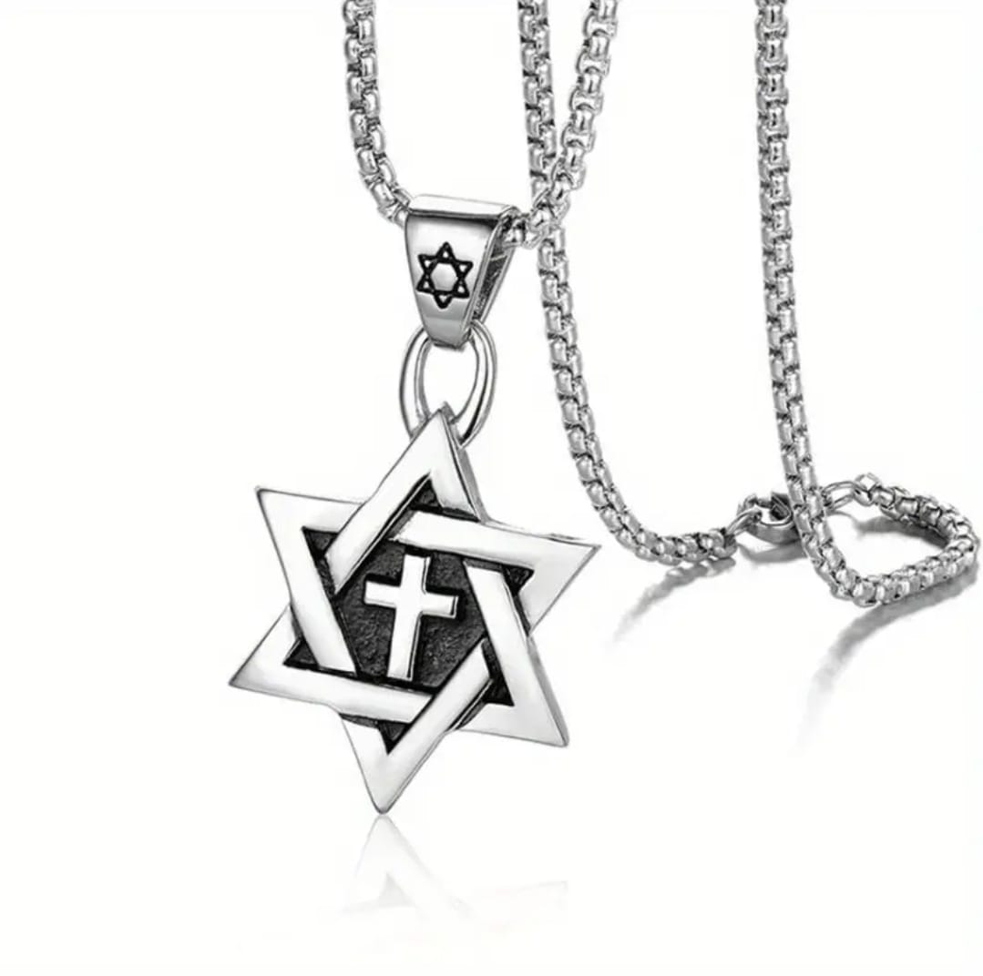 Collar Estrella y Cruz | Identidad Eterna