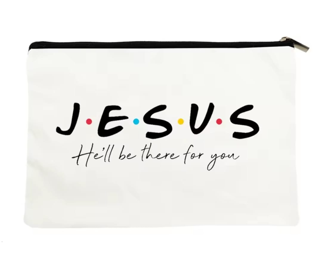 Cosmetiquero Premium “JESUS – He’ll Be There For You” Blanco