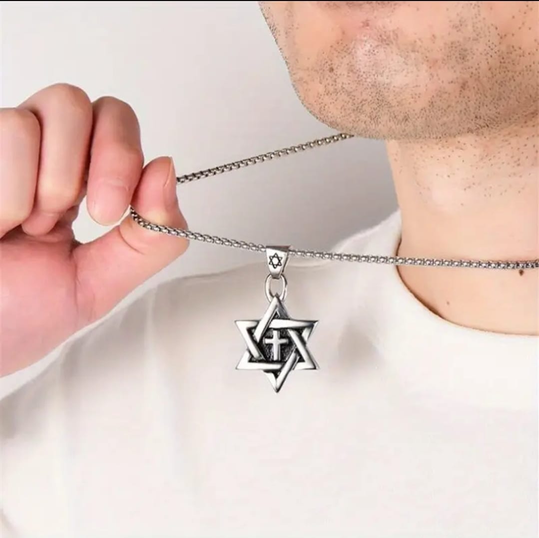Collar Estrella y Cruz | Identidad Eterna