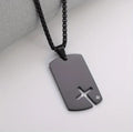 COLLAR CON PLACA CRUZADA