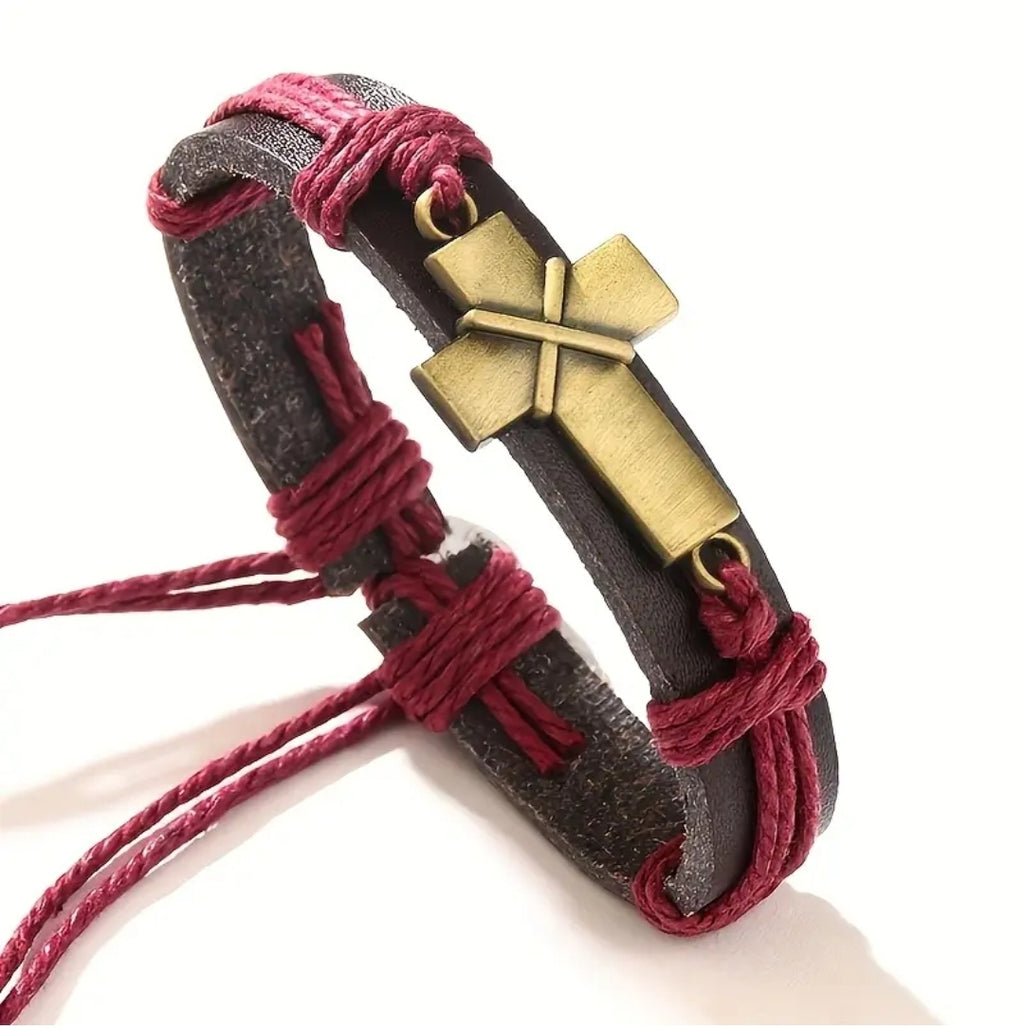 Pulsera Urbana Nehîmias con colgante de cruz del Pack Fe Diaria