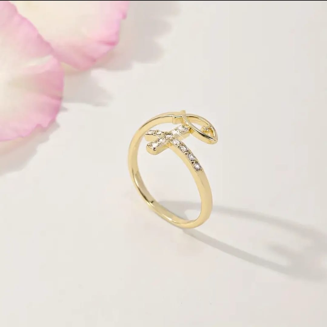 Anillo Cruz & Pez — Betania