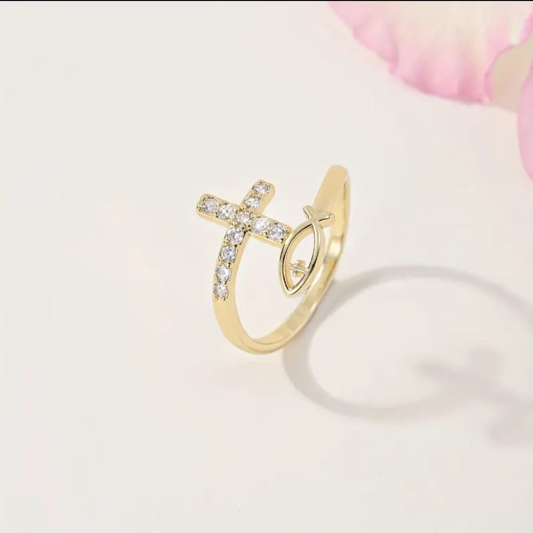 Anillo Cruz & Pez — Betania