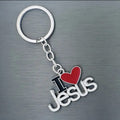 Llavero "I Love Jesus" — Corazón Rojo