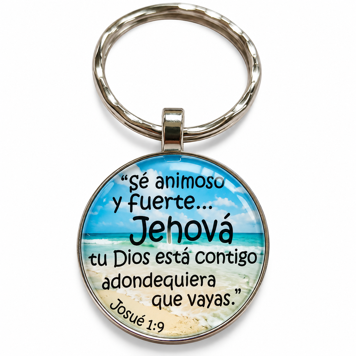 Llavero cristiano Josué 1:9 - sé animoso y fuerte