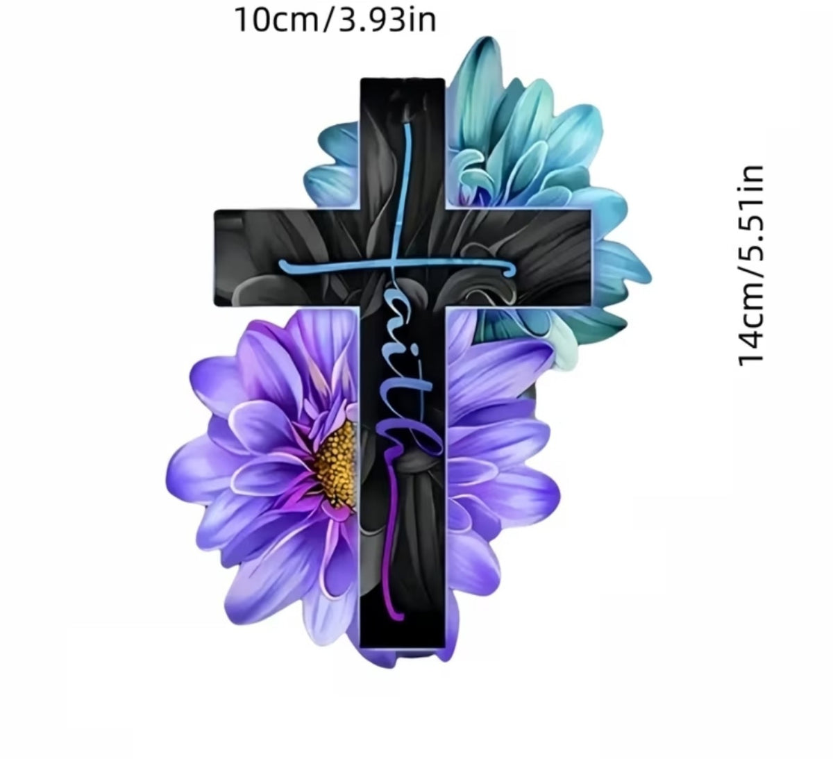 Pegatina Fe medidas 10 × 14 cm