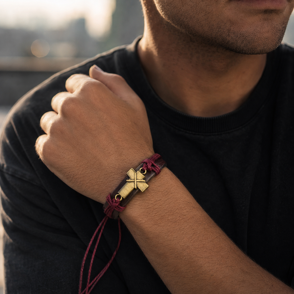 Pulsera Urbana Nehêmías puesta en muñeca de hombre