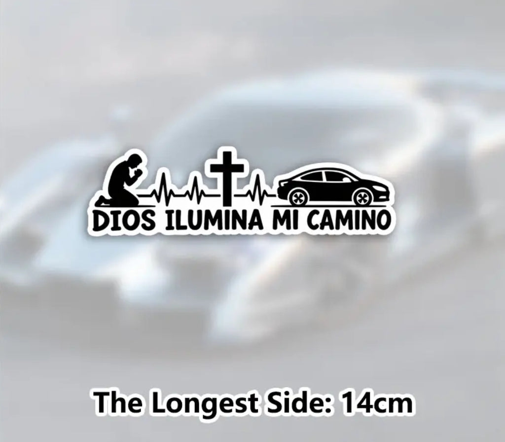 Pegatina Dios ilumina mi camino