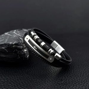 PULSERA DE ANCLA CRUZADA PREMIUM