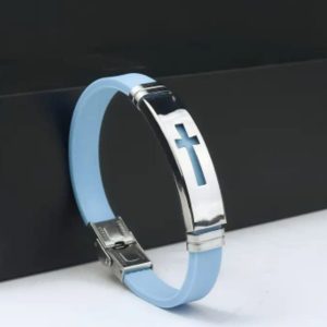 Pulsera Silicona & Acero “Cielo de Fe”