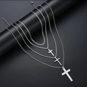 Set de 3 Collares Cruz — Tu Fe, Tu Estilo, Tu Capa de Protección